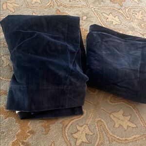 Dark Blue Velvety Curtains 50x96 very thick and very heavy Made in USA